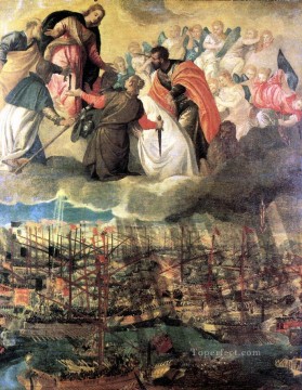  battle Canvas - Battle of Lep Renaissance Paolo Veronese